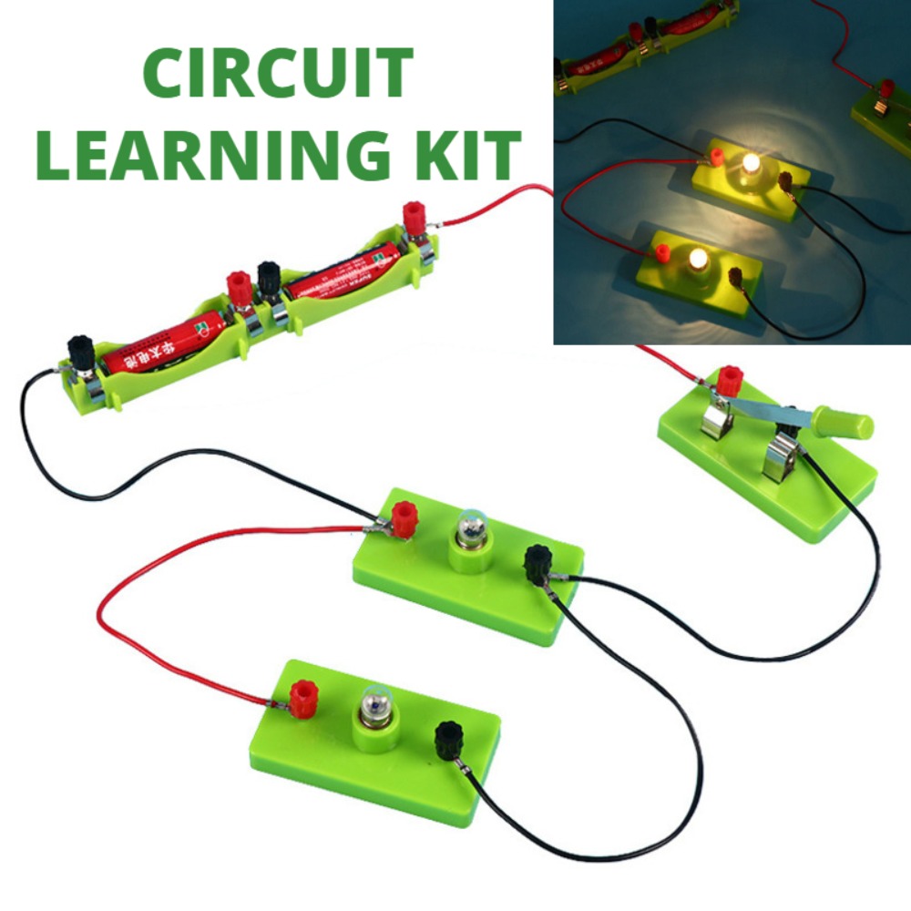 OUTWIT SURVEILLANCE76CE4 DIY Students Science Toys STEM Experiment Teaching Hands-on Ability Toy Electricity Learning Kit Electric Circuit Experiment Montessori Learning Experiment Set Basic Circuit