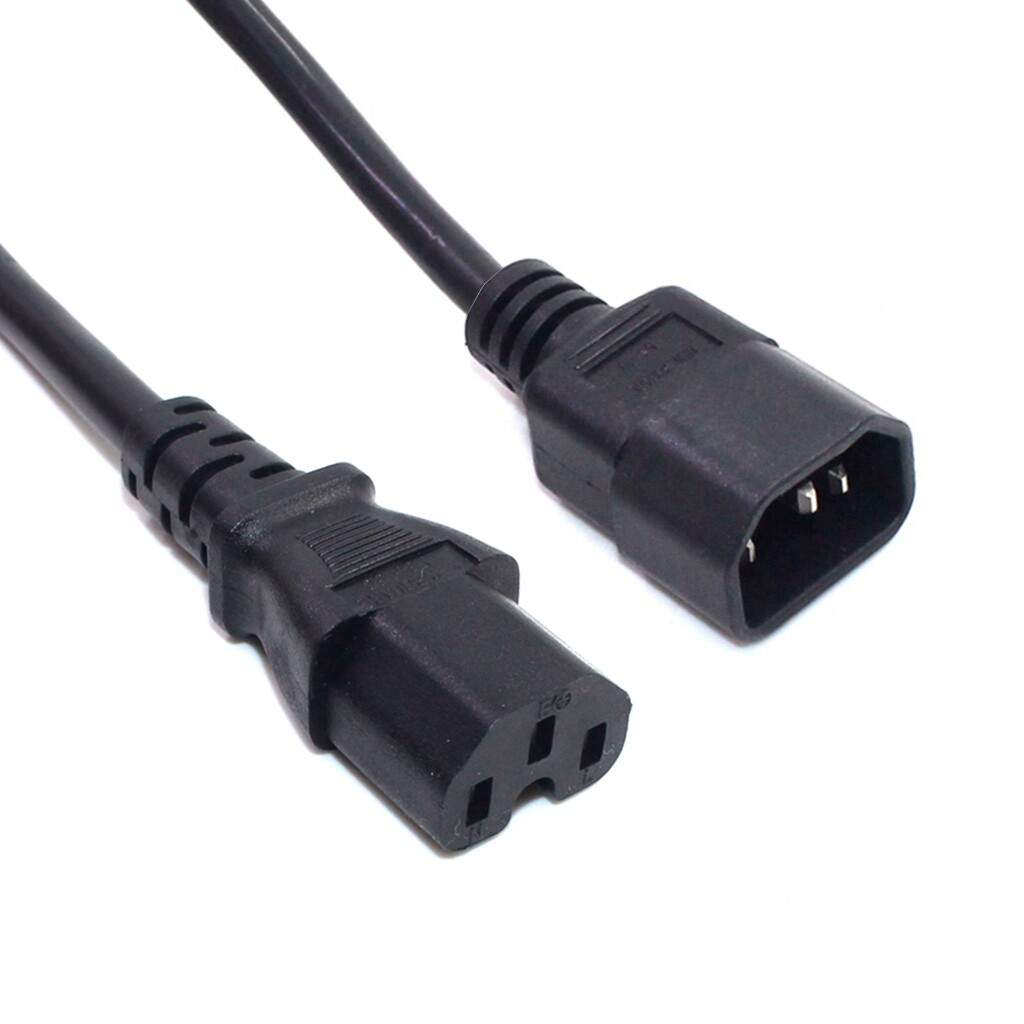 IEC 320 C14 To C15 PDU UPS Male To Female Power Cord 0.5m~5m Extension ...