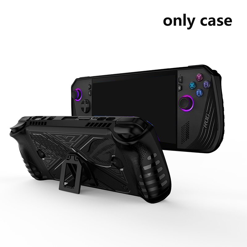 1Pcs For ASUS ROG ALLY X Game Console Protective Cover With Bracket Shockproof And Drop-proof TPU Soft Rubber Protective Shell A JUE