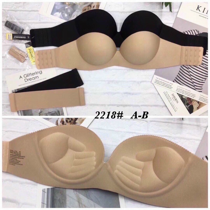 Áo Chống Tuột- Áo Quả Ngang- Áo Không Dây Mặc Đồ Hở Vai -Hở Lưng Có Quai Trong Chống Tụt Siêu Chắc Đệm Bàn Tay Nâng Ngực Cực Đẹp