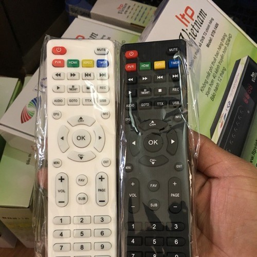 Điều khiển dvb t2 dùng cho tất cả các đầu thu của ltp , hùng việt , vtc , khiển box vtvgo