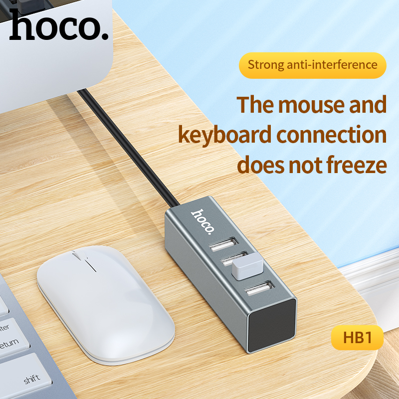 HOCO Bộ Chia Cổng USB 4 Cổng Micro USB HB1 Bộ Chuyển Đổi Kết Nối Usb