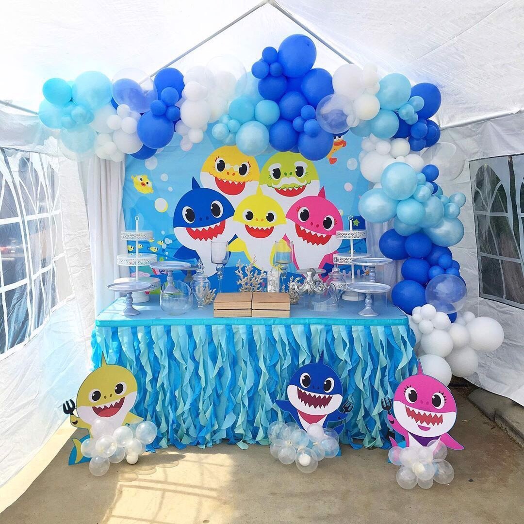 Set bong bóng sinh nhật baby shark - Baby shark balloon set tcl41