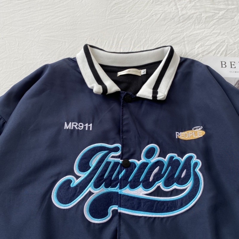 Áo Khoác Tay Dài Bomber Jacket JUNIORS Dù 2 Lớp (Ảnh Thật/Có Sẵn)