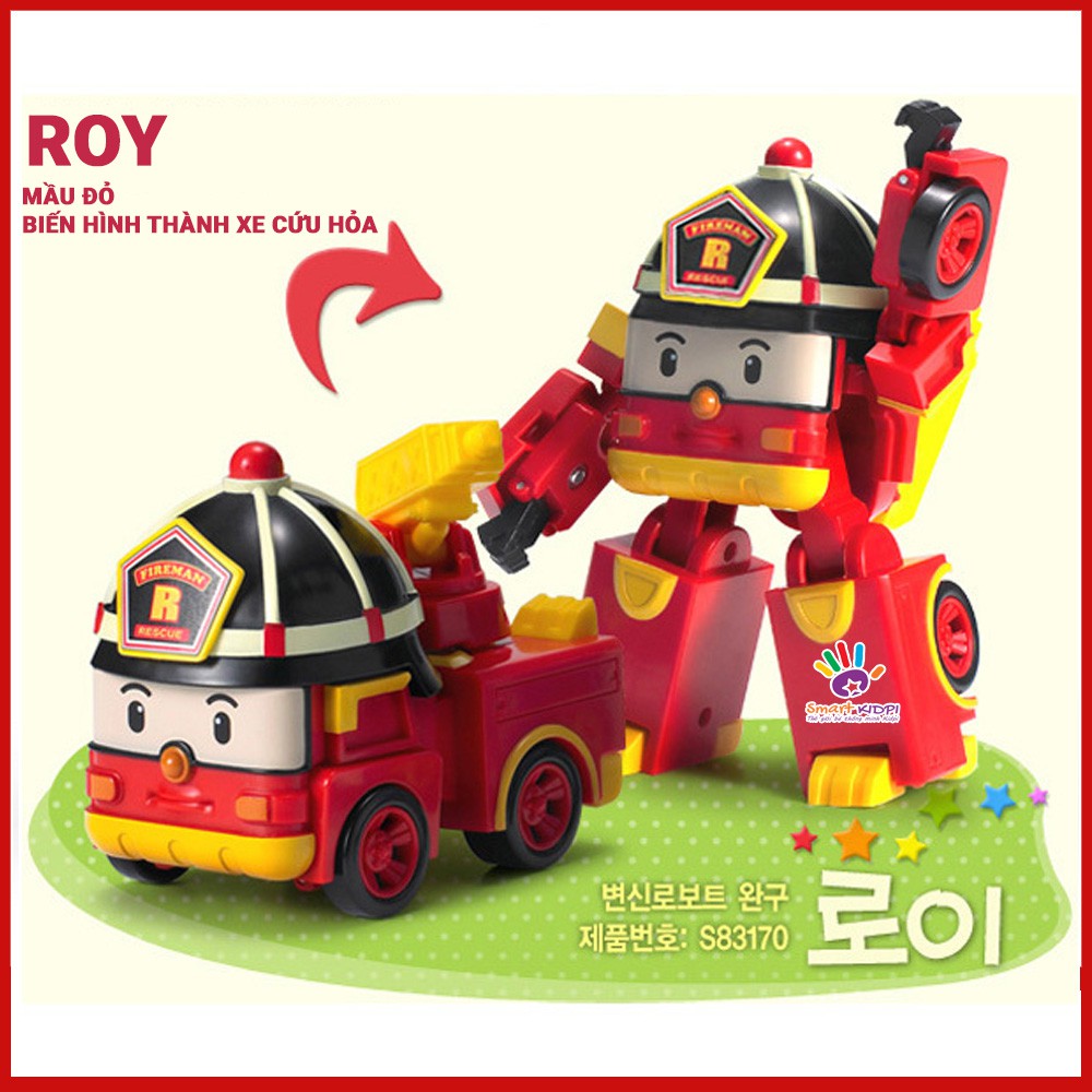 Ảnh Thật Bộ 6 Xe Robocar Poli biến hình