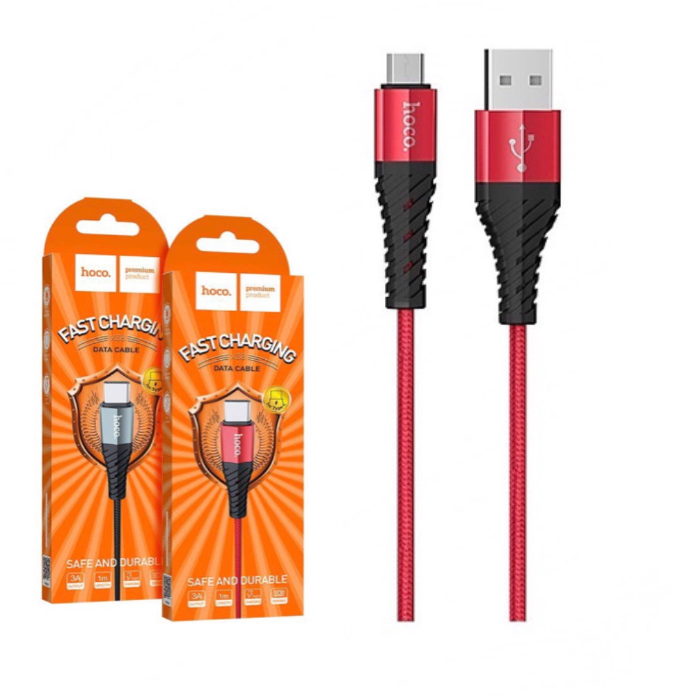 Cáp sạc nhanh Hoco X38 Lightning- Micro- TypeC