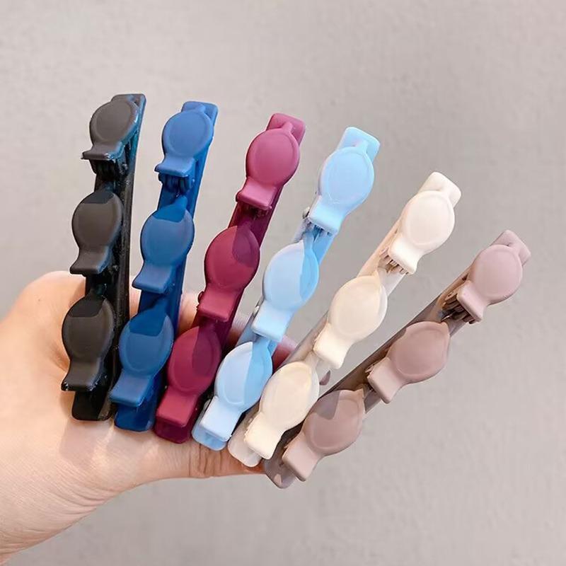 Kẹp tóc bện màu trơn, kẹp tóc bện đôi, kẹp tóc tóc mái bên