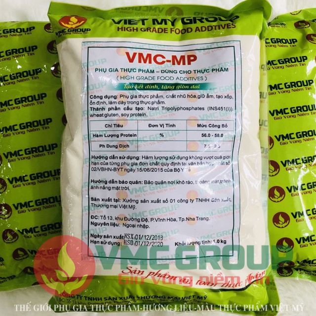 Phụ gia VMC MP tạo dẻo kết dính cho thịt yếu đông lạnh làm giò chả xúc xích