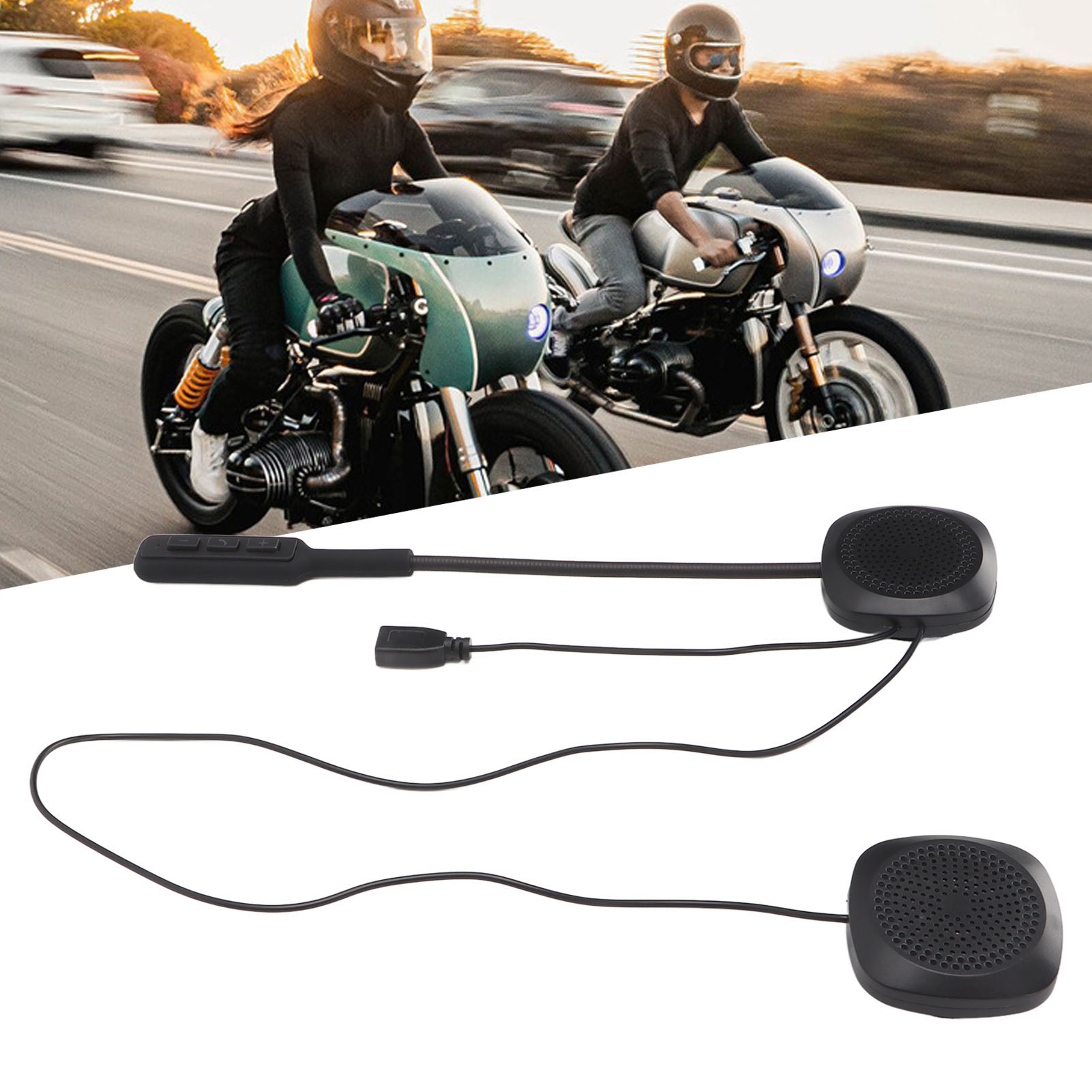 Helmet Bluetooth Intercom Headset Easy Set Up Long Standby Motorcycle Bluetooth Earphone Long Range for Riders