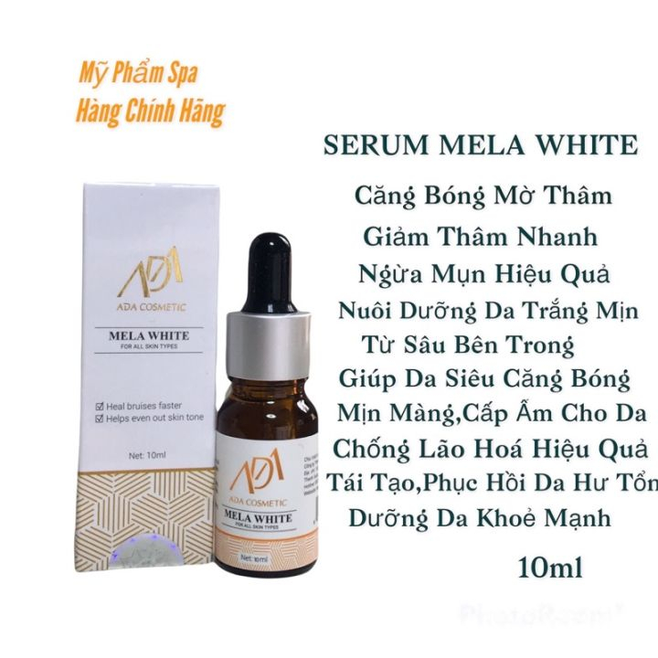 Serum Căng Bóng Mờ Thâm-Mela White-Ada Group- 10Ml