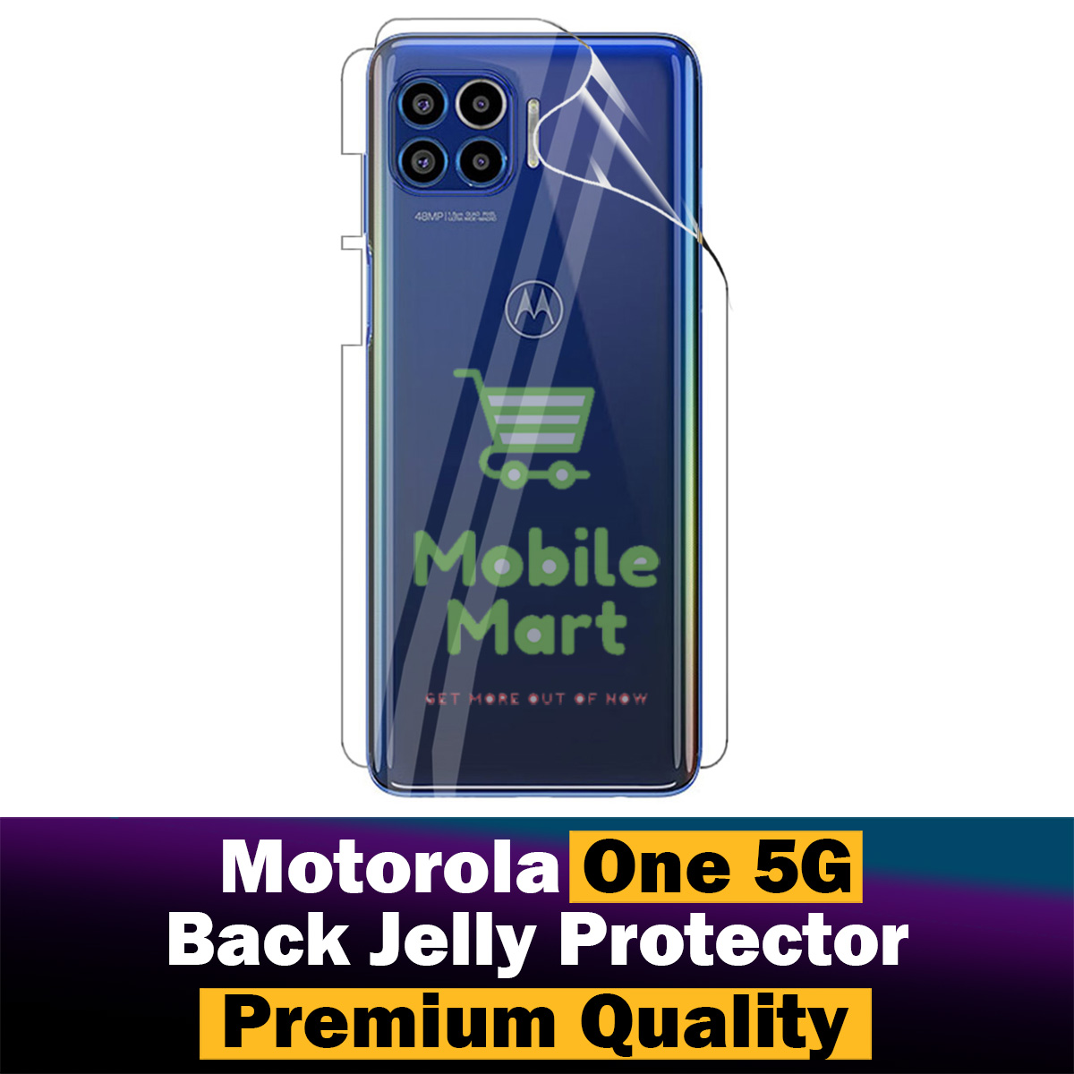 Motorola One 5G Back Protector Transparent Hydrogel Soft Film jell Protection For Motorola One 5G. 