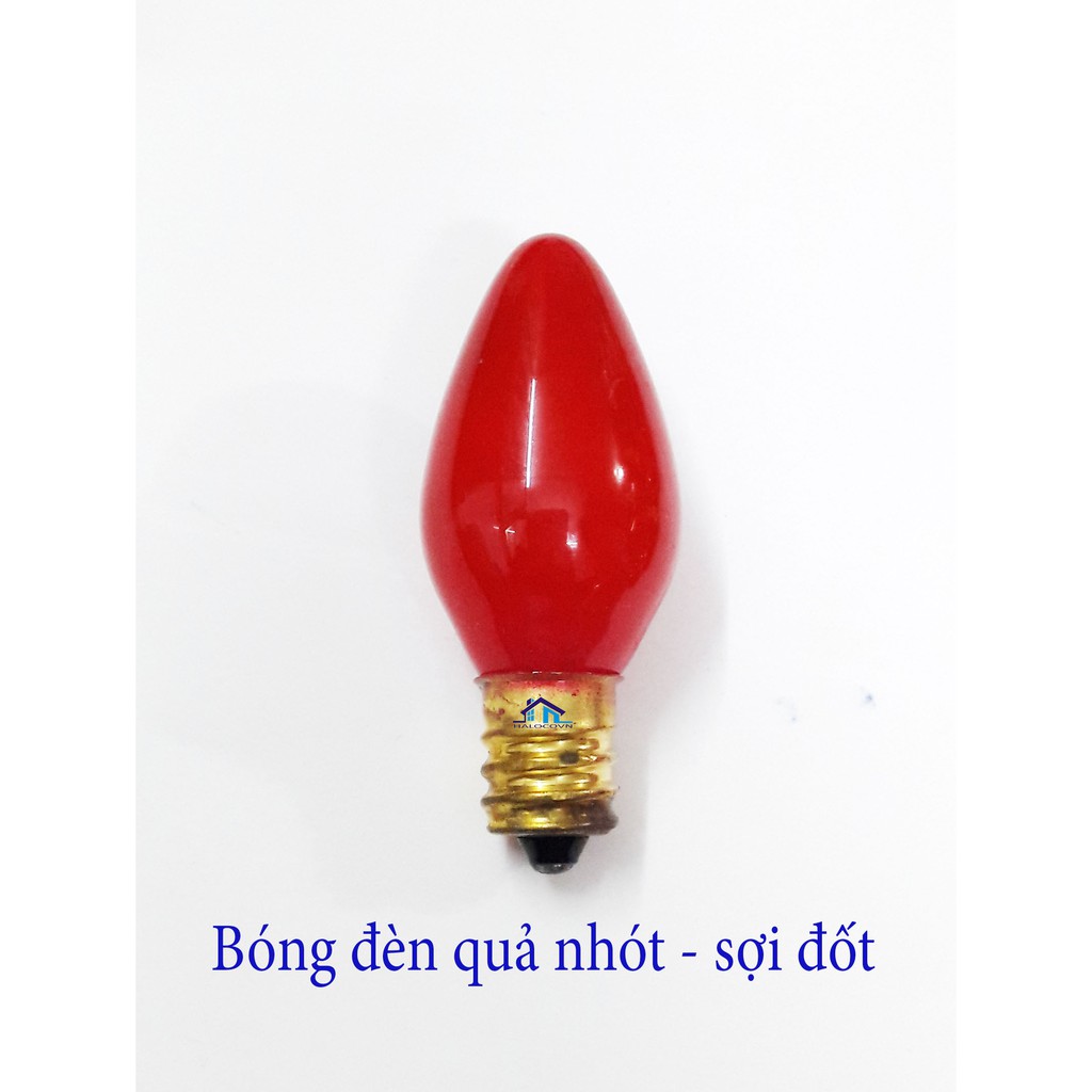 BÓNG ĐÈN QUẢ NHÓT SỢT ĐỐT ĐUI E12/ BÓNG ĐÈN THỜ