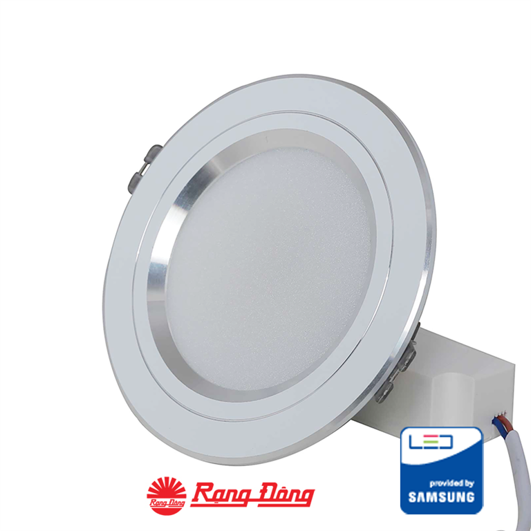 ĐÈN LED ÂM TRẦN ĐỔI MÀU RẠNG ĐÔNG / DOWNLIGHT VIỀN BẠC 7W