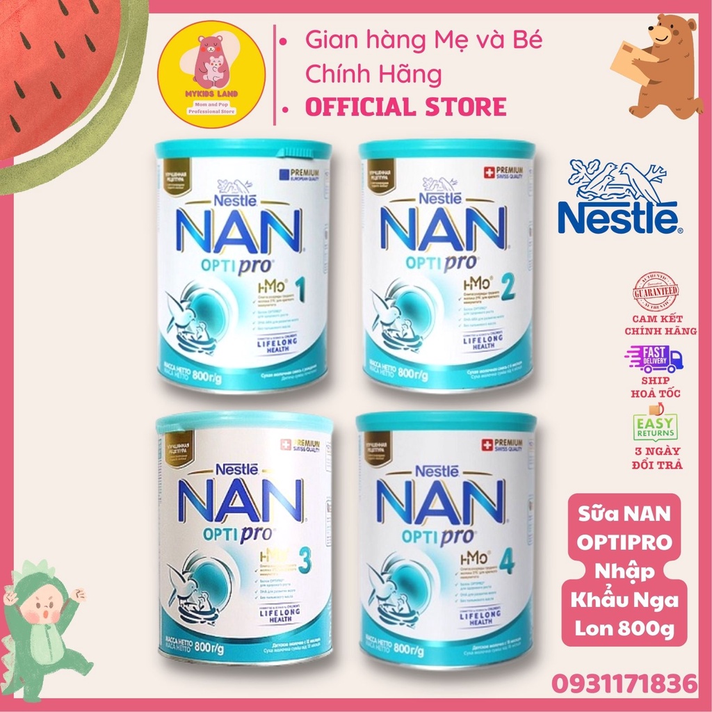 Sữa bột NAN Nga OPTIPRO Đủ Số 1, 2, 3, 4 Lon 800g