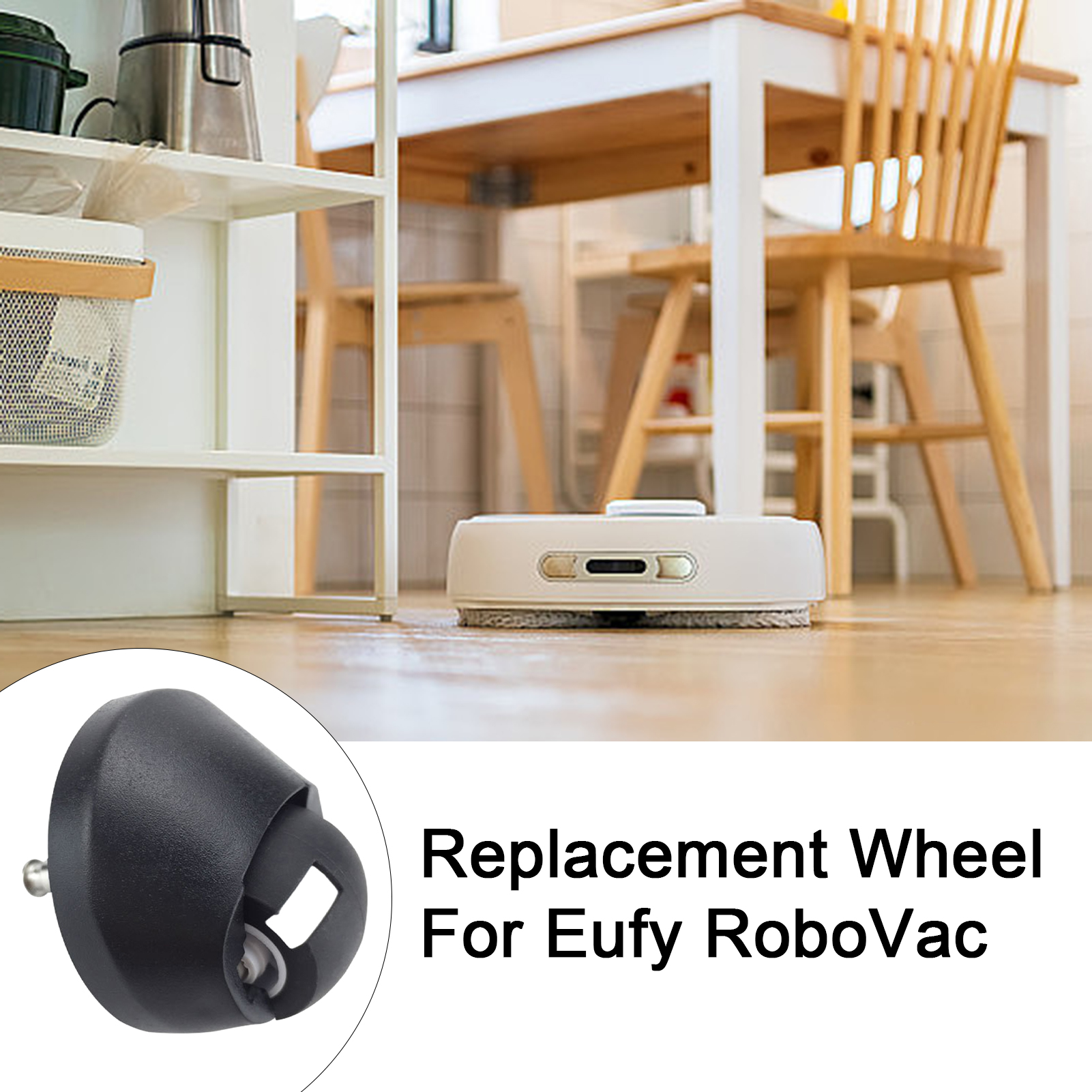 Qinzhai®Robot quét nhà Bánh xe robot quét nhà bánh xe phổ quát thay thế phổ biến bánh xe cho EUFY Robovac 11S/30 trơn trượt Máy hút bụi bánh xe