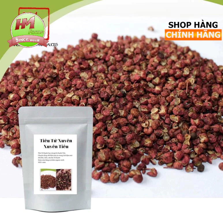 Hoa Xuyên Tiêu - 100gr - (Xuyên Tiêu Đỏ, Khô, Cay, Thơm)