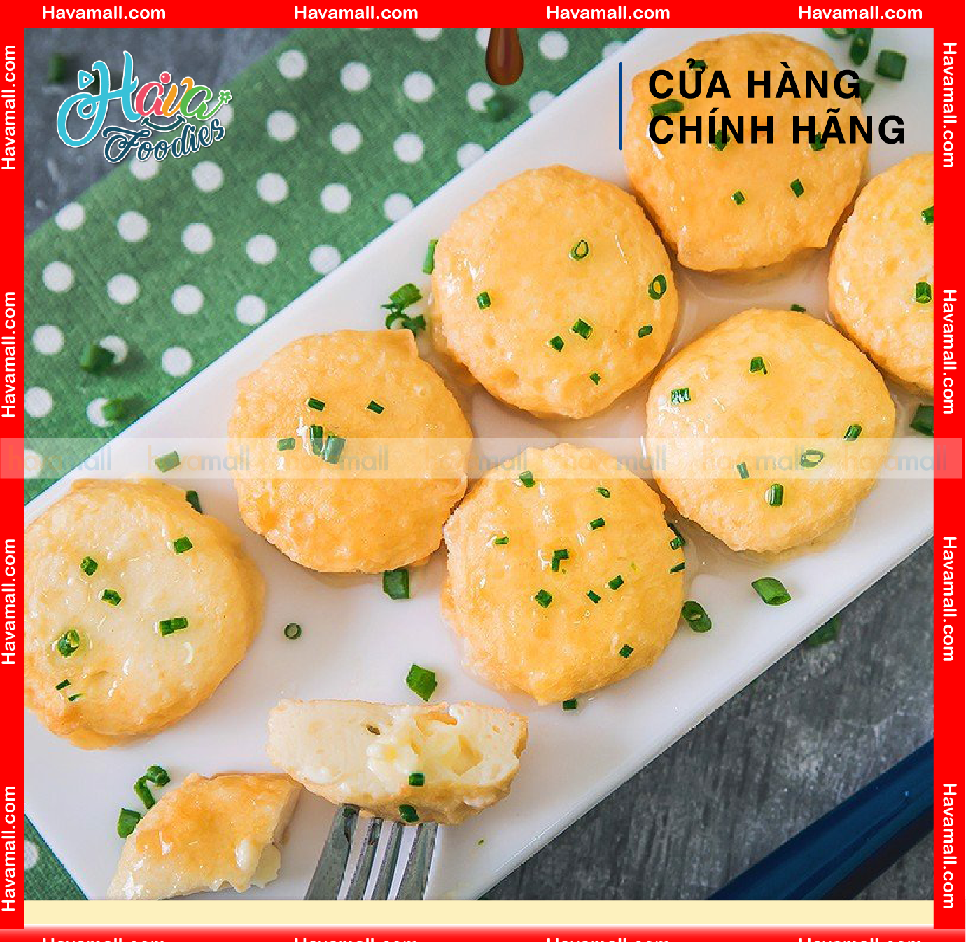 [GIAO HỎA TỐC TẠI HCM] Đậu Hủ Cá Phô Mai EB 500G – Cheese Fish Tofu (25 Viên)