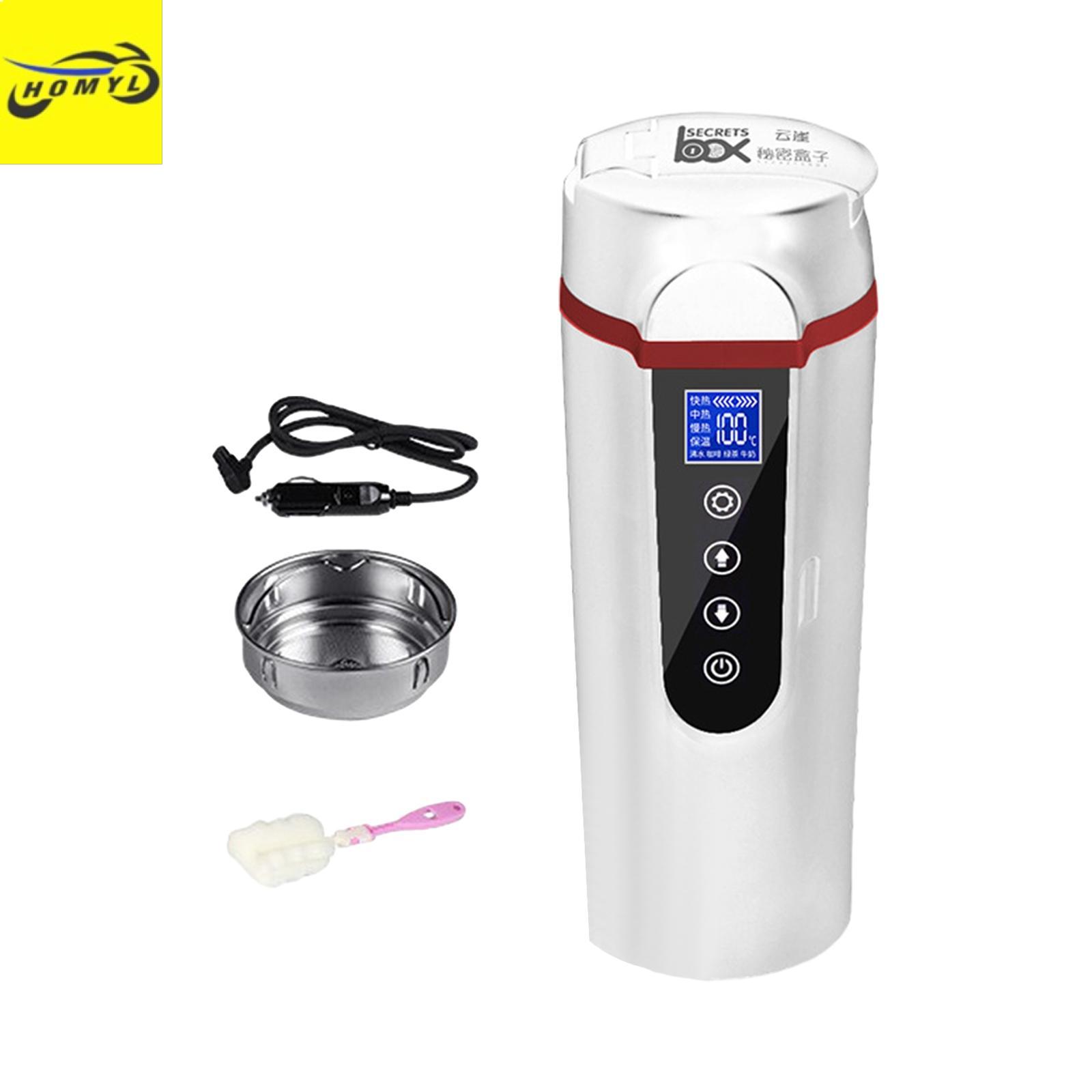 Ly thủy tinh thông minh cầm tay, máy sưởi cốc trong xe hơi cho xe hơi, phương tiện giao thông công cộng, xe tải du lịch.