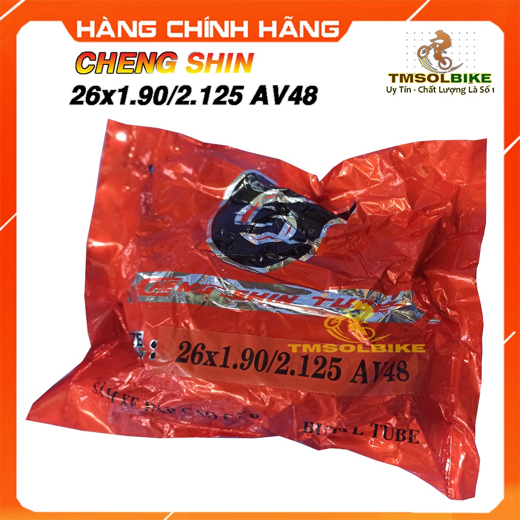 Săm xe đạp địa hình 26x1.95 AV48L CHENG SHIN Ruột xe Leo Núi hình 26x1.95 Van Xe Máy Dài 48mm