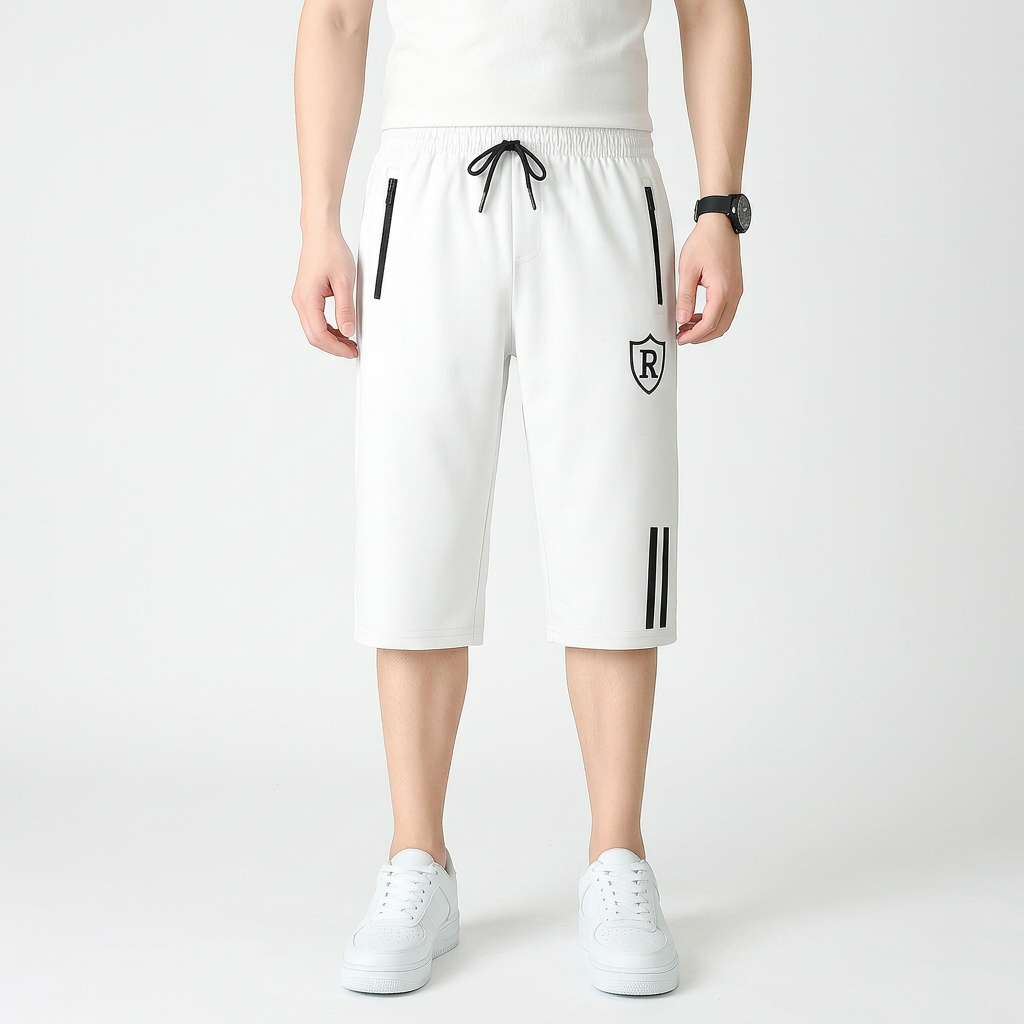 Men's Casual Multicolor Zipper Pockets Straight Leg Loose Fit Active Shorts