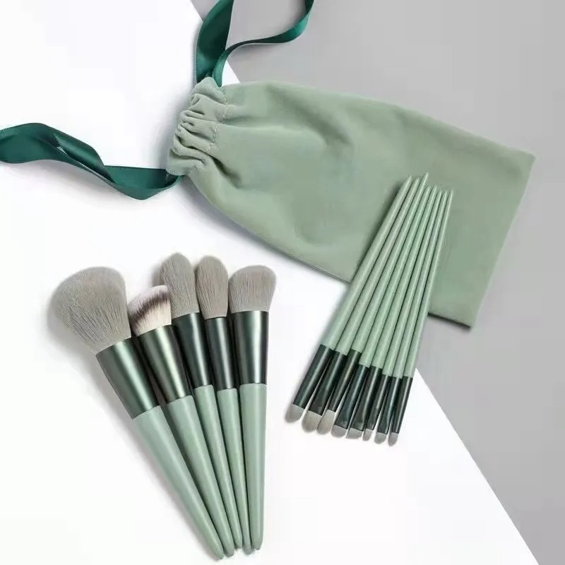 13 Pcs Makeup Brushes Set Eye Shadow Foundation Women Cosmetic Powder ...