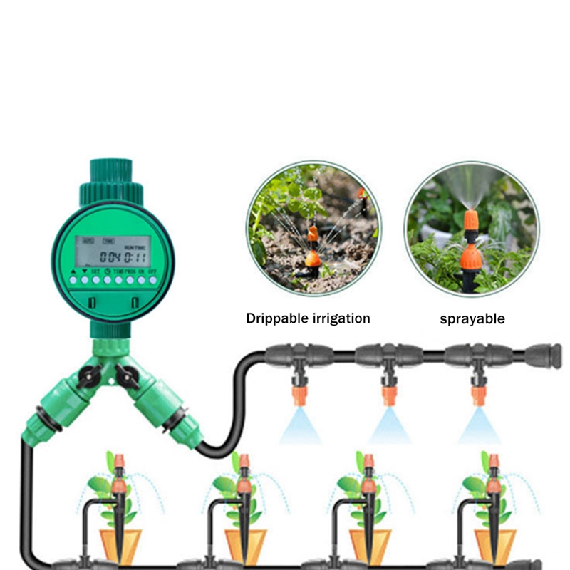 Irrigation Timer -Automatic Electronic LCD Display Home Water Timer Garden Plant Watering Irrigation Controller System