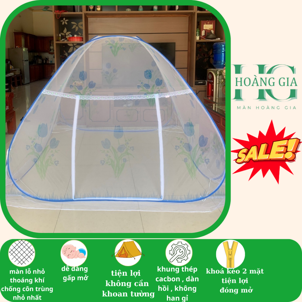 Màn Chụp Tự Bung Đỉnh Chóp, Kích Thước 1m2, 1m4, 1m6, 1m8, 2m