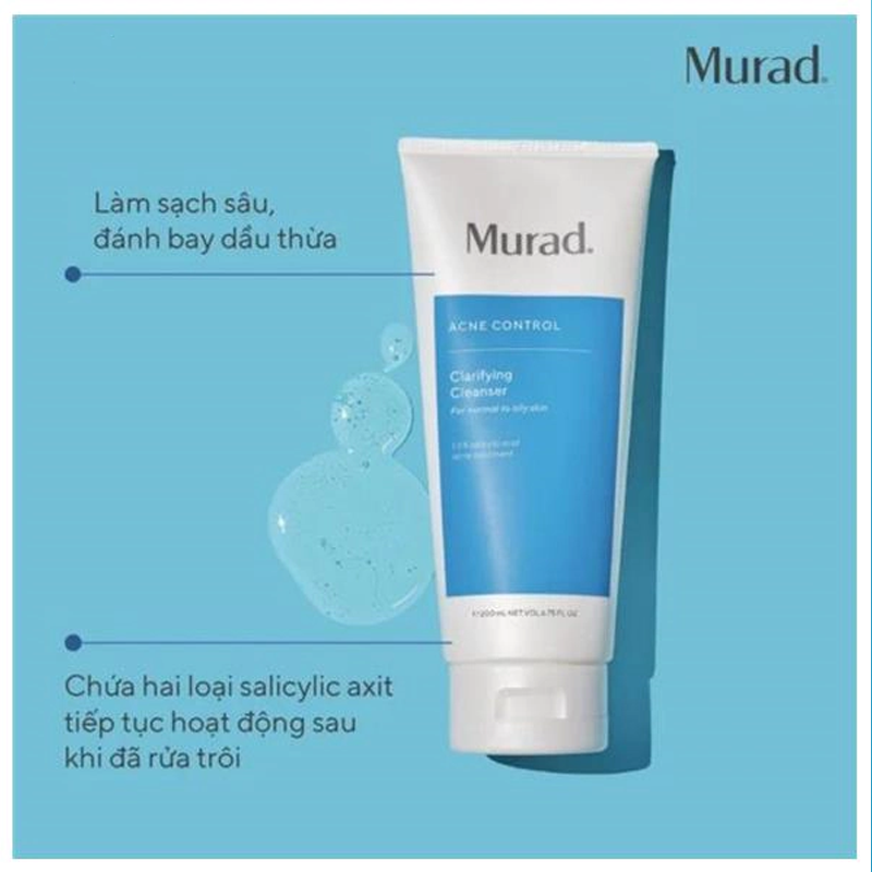 Sữa rửa mặt cho da dầu mụn Murad Clarifying Cleanser 148ml