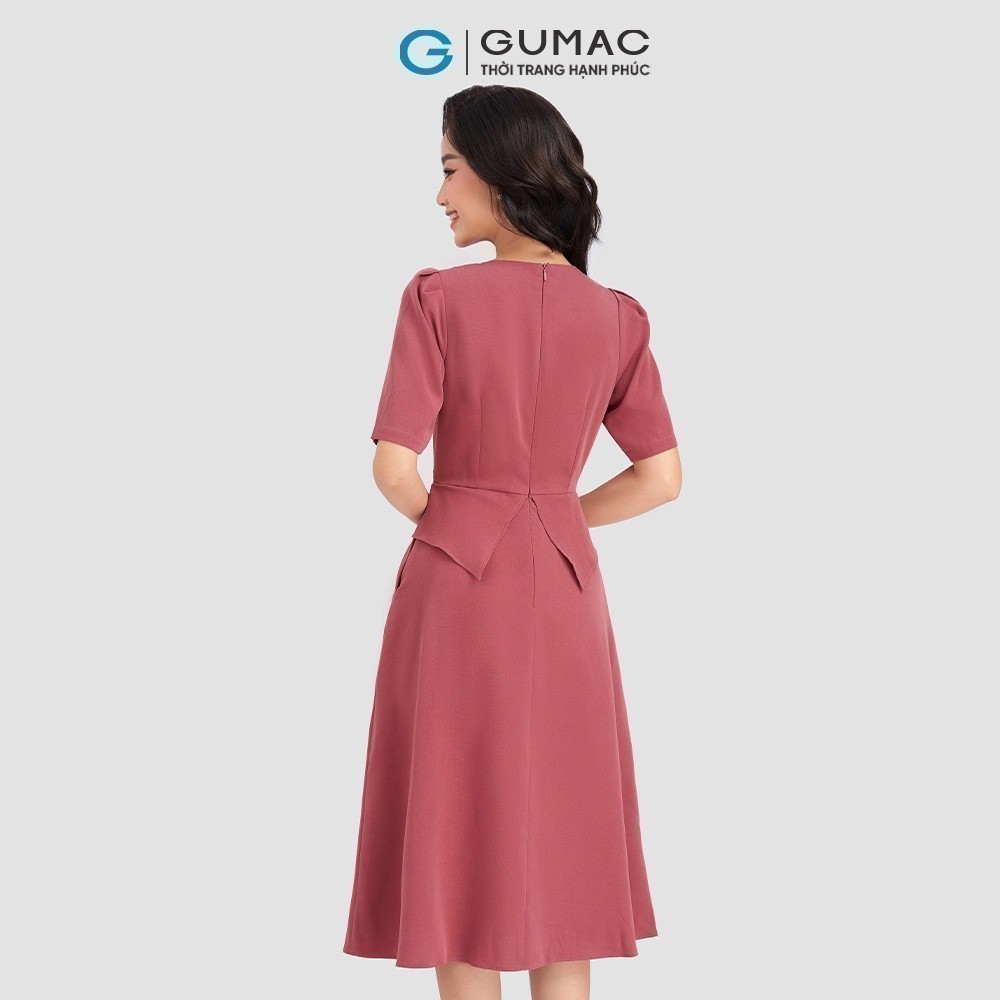 Đầm nữ Peplum phối belt GUMAC DD03028