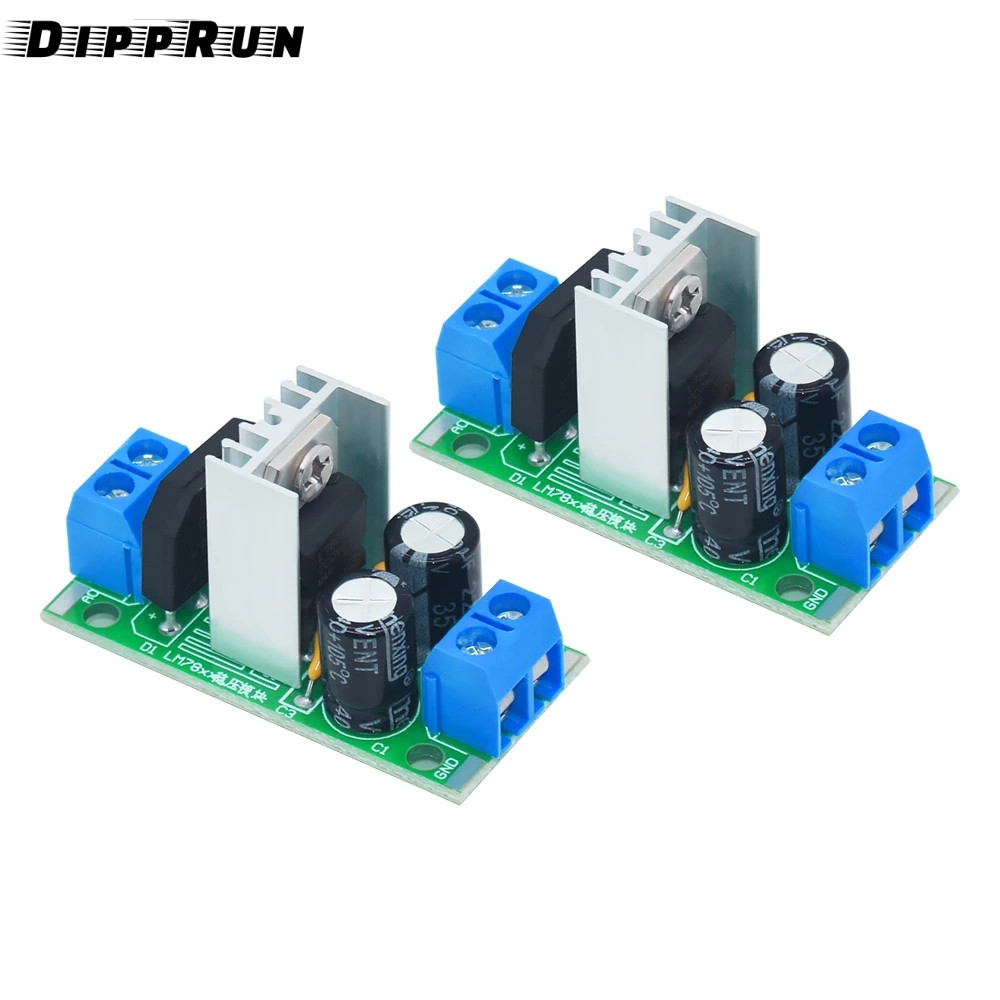 DIPPRUN LM7805 LM7809 LM7812 DC/AC Three Terminal Voltage Regulator Power Module 5V 9V 12V Output Max 1.2A