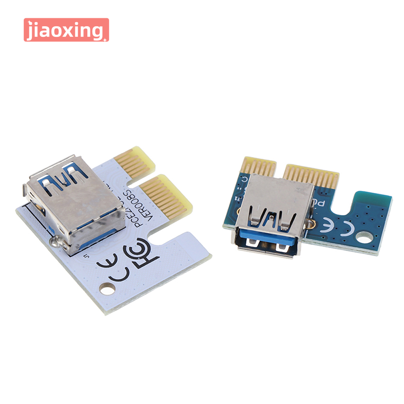 jiaoxing USB 3.0 PCI-E 1X to 16X Extension Cable Mining PCI-E Extended Line Card Adapter