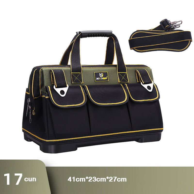 ZUOGUAN Plastic bottom multifunctional maintenance hardware kit waterproof Oxford canvas thickened waterproof portable worker Tool bag