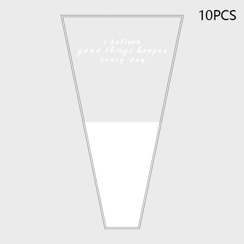 10pcs Single Rose Sleeves Flower Wrapping Bag Bouquet Packaging Bags Clear Cellophane Floral Wrappers For Valentine's Day. 