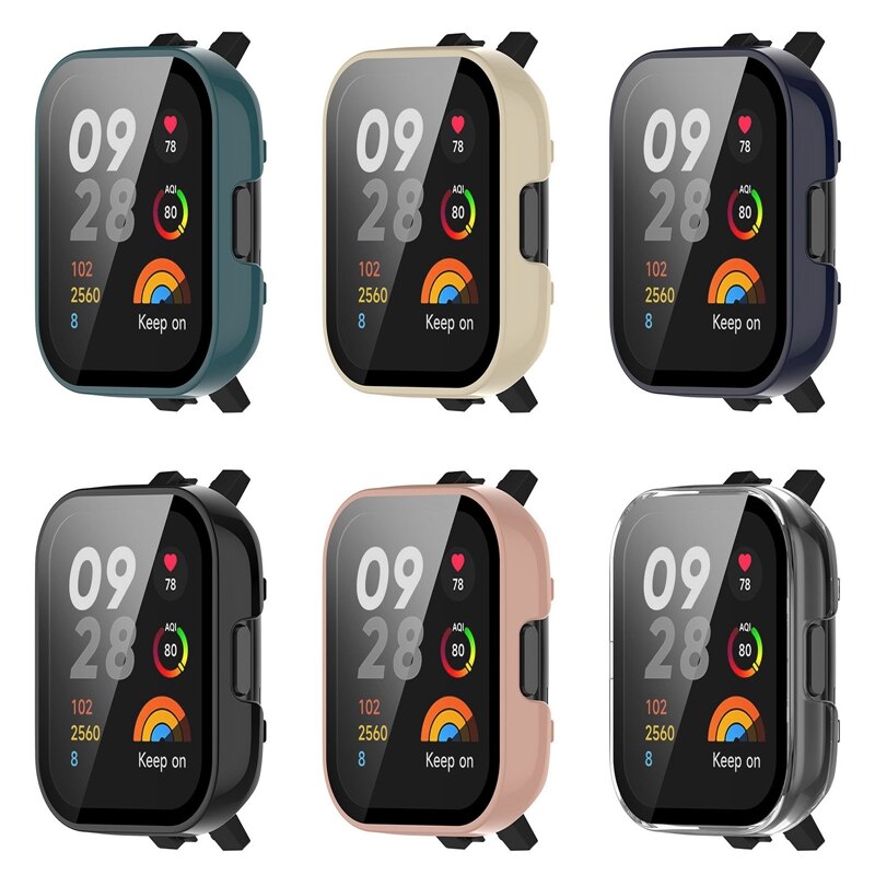 PC cứng + Vỏ bảo vệ màn hình cho Xiaomi Redmi Watch 4 / Redmi Watch 3 Active Full Cover Bảo vệ màn hình Ốp lưng cho vỏ Redmi Watch 3