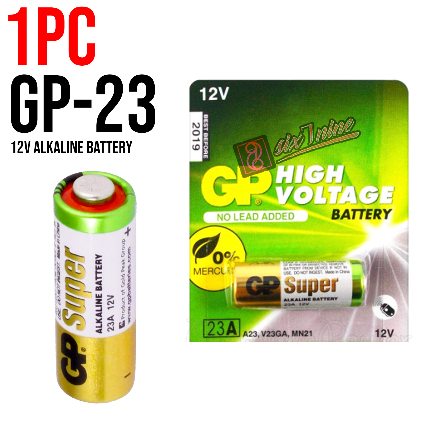 GP 23A 12V High Voltage Alkaline Battery (Per Piece)