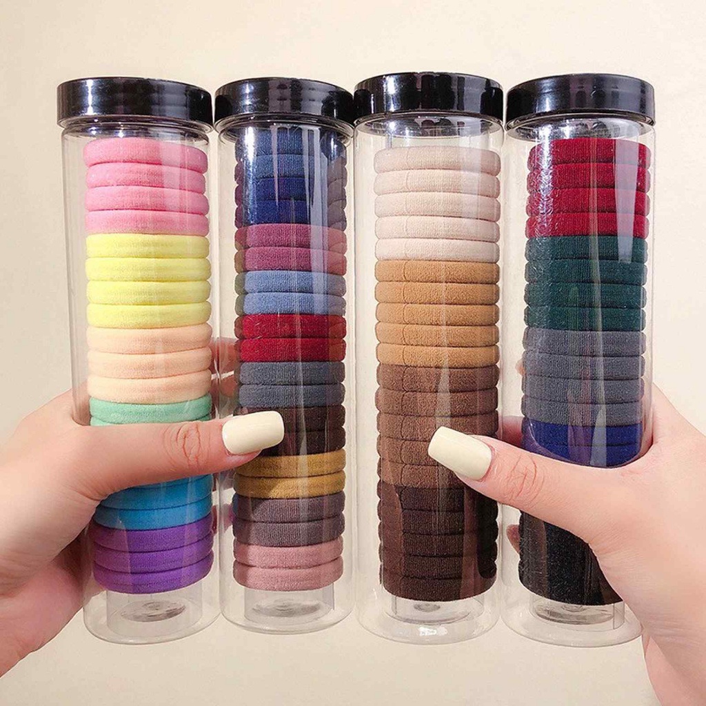Set 20 Dây Chun Buộc Tóc, Dây Cột Tóc Nhiều Màu Dễ Thương, Dây Thun Cột Tóc, Dây Buộc Tóc Nữ