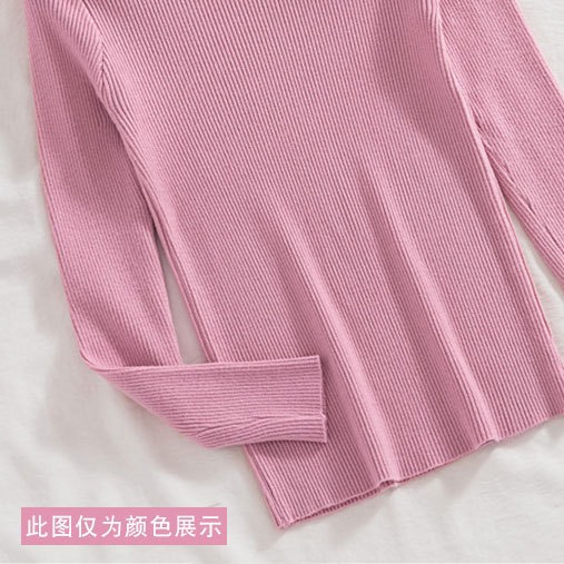 Áo len dài tay cổ lọ phối ren, áo len dáng ôm cao cấp MY3051