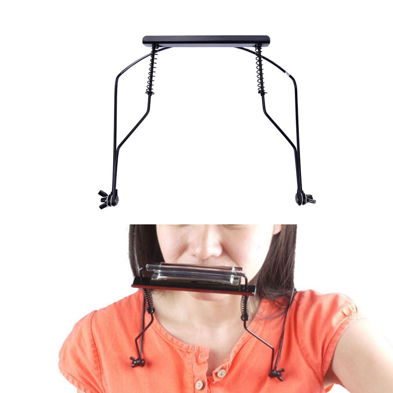 Professional Harmonica Neck Holder Adjustable Suitable 24 Hole Rack Mount Stand