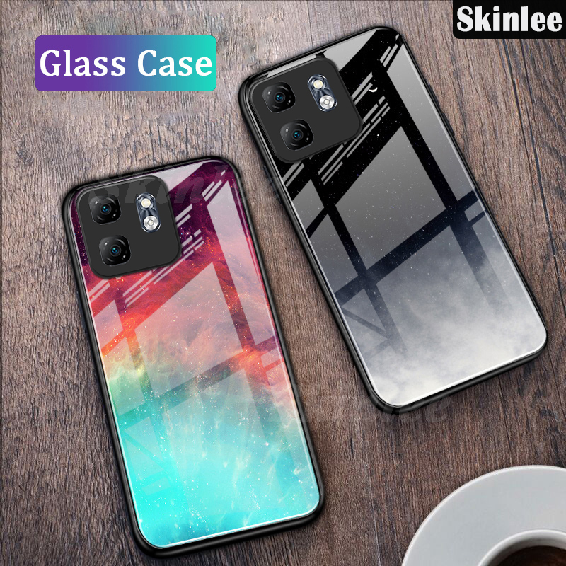 Phone case For infinix Hot 50i Back cover Tempered Glass Cover Starry Sky Mirror Couple Design cover For infinix Hot 50i Cover cases