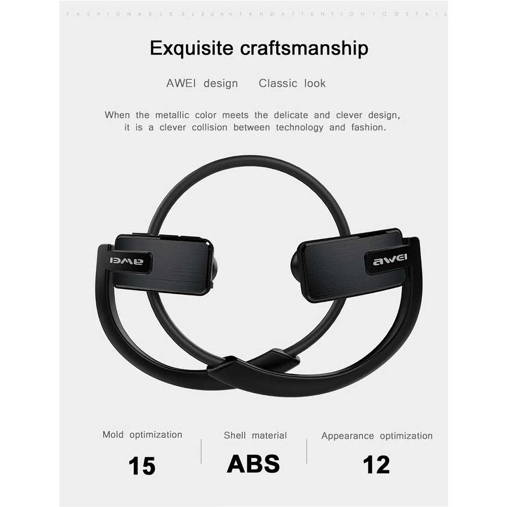 Awei E1BL Sports Earphone Hanging Headset Super Bass Bluetooth V5.3 IPX4  Waterproof Long Battery Life Dynamic Driver Earphone - Lazada | Lazada PH