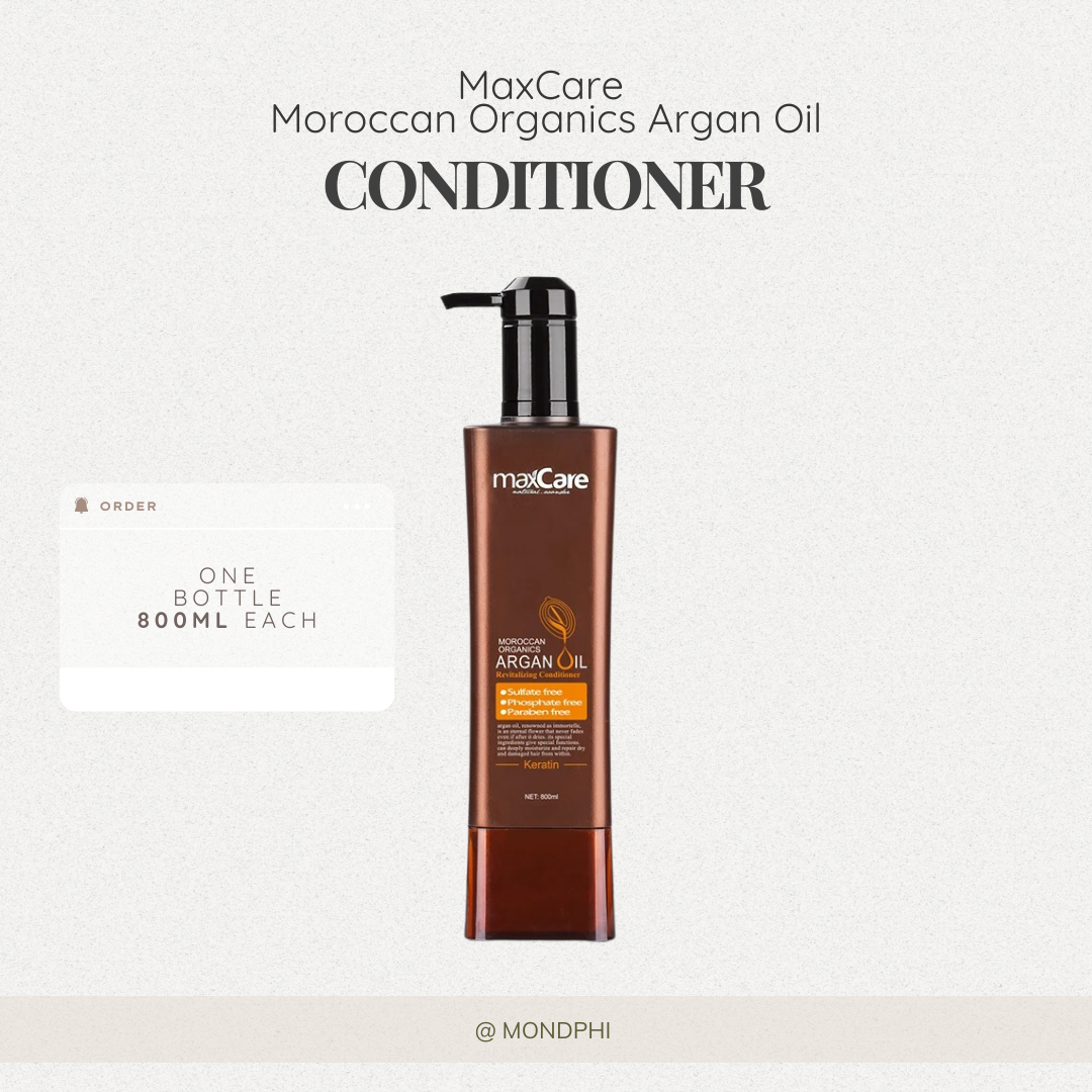 Maxcare Argan Oil Revitalizing Conditioner (Formulated in Italy), 800ml &  260ml | Lazada Singapore
