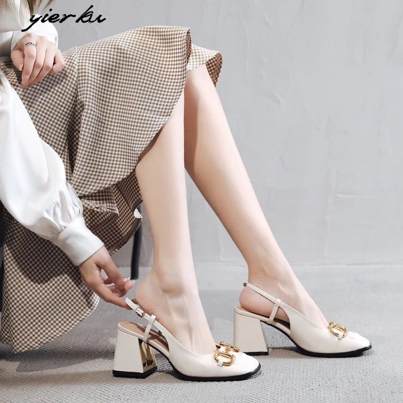 Yierku 2022 mới giày cao gót khí chất cổ tích Giày nữ Mary Jane gót dày đế dày của phụ nữ thumbnail