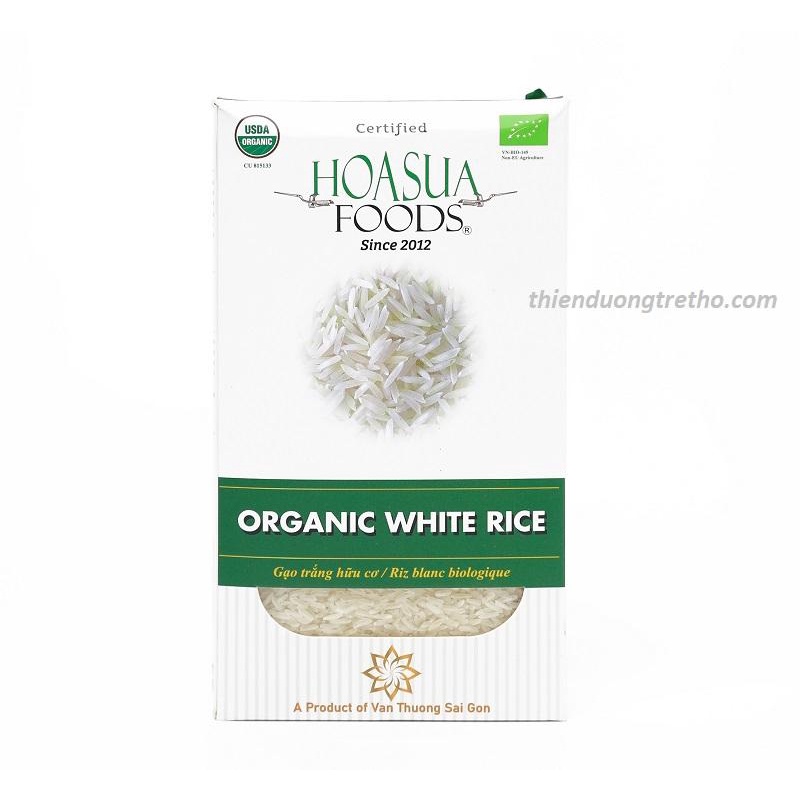 Gạo trắng hữu cơ Jasmine Hoa Sữa 1kg tốt cho bé ăn dặm