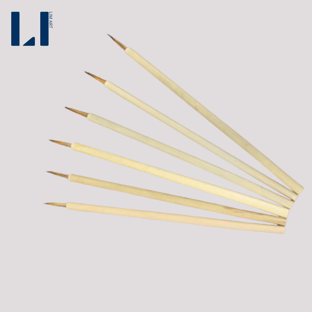 Cọ tỉa lông sói thân tre, cọ thư pháp nét nhỏ