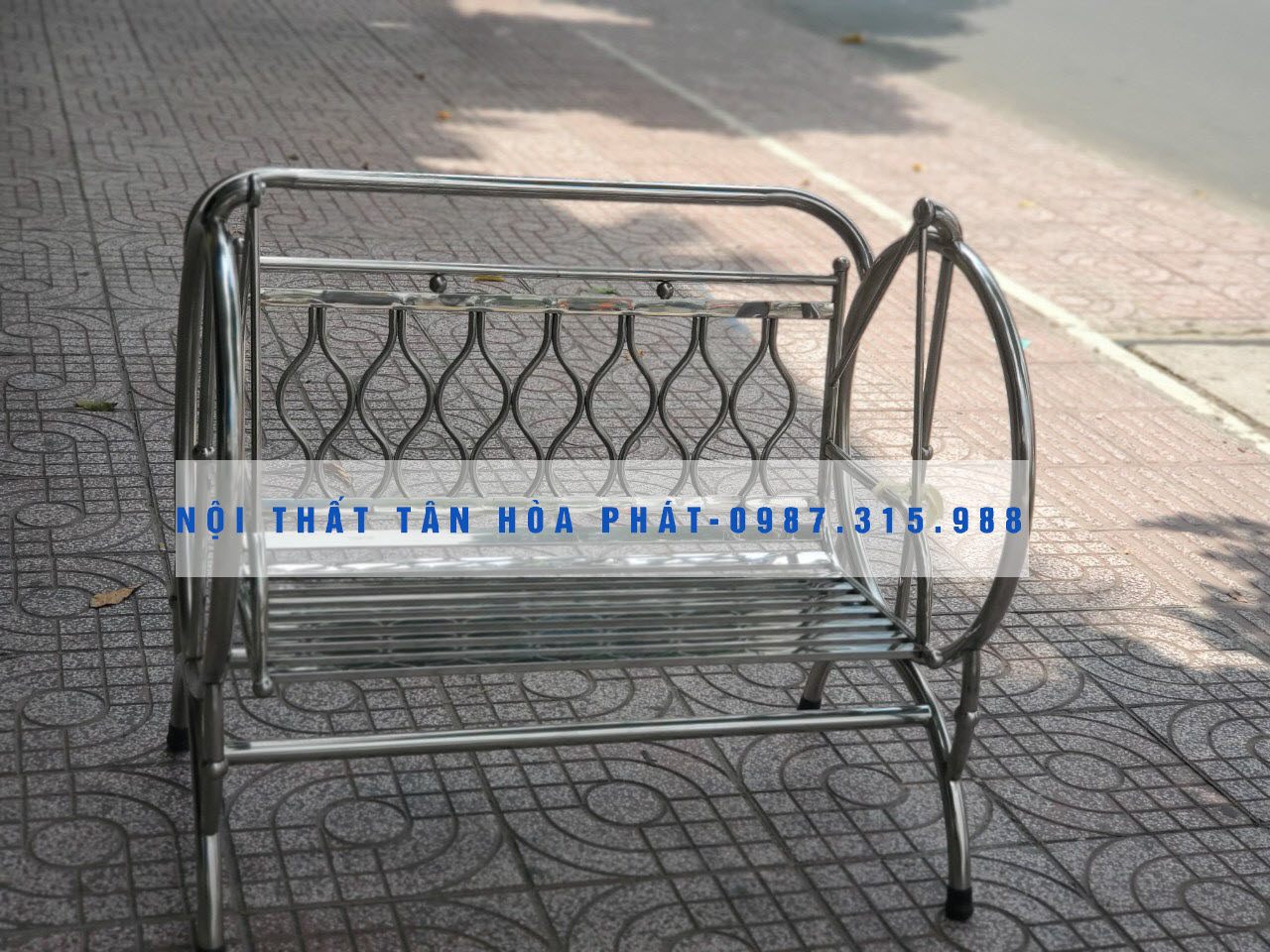 Xích đu mini inox kiếu đan lưới