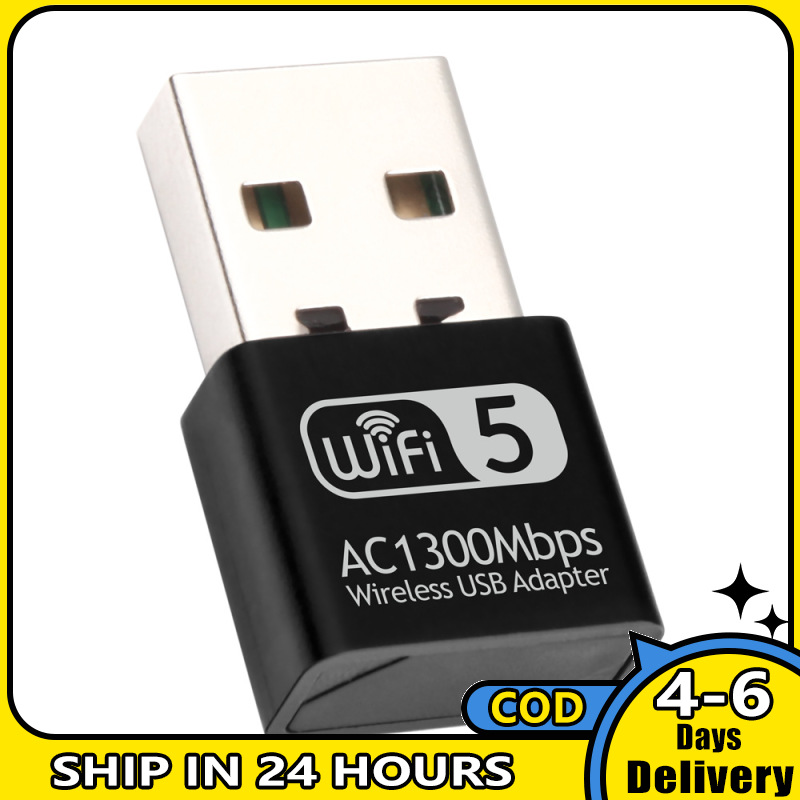 1300mbps usb wifi adapter wireless network adapter dual band 2.4ghz 5.8ghz compatible for windows vista/xp/2000/7/8/10 linux