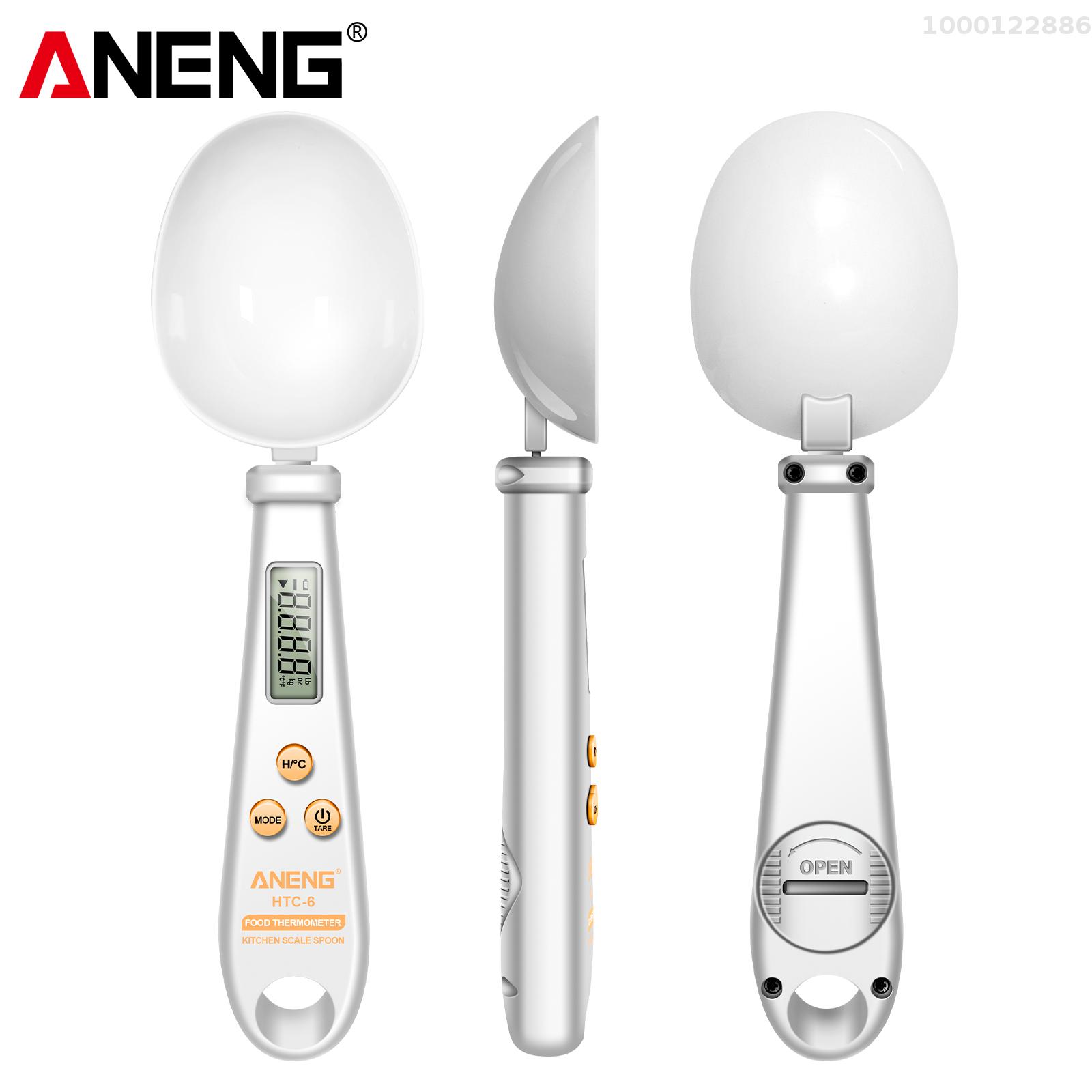 KKmoon ANENG HTC-6 Multifunctional Digital Display 2-in-1 Electronic Scale Measuring Spoon Weighing Gram Meter Measuring Spoon Scale