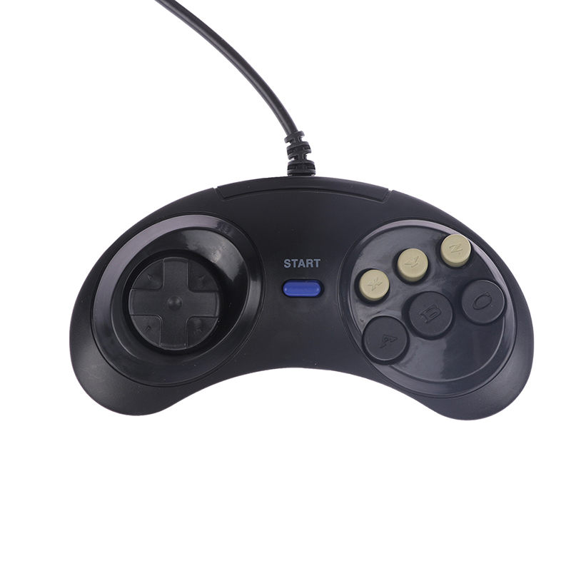 Zthome classic wired 6 buttons joypad handle game controller for sega md2 mega drive
