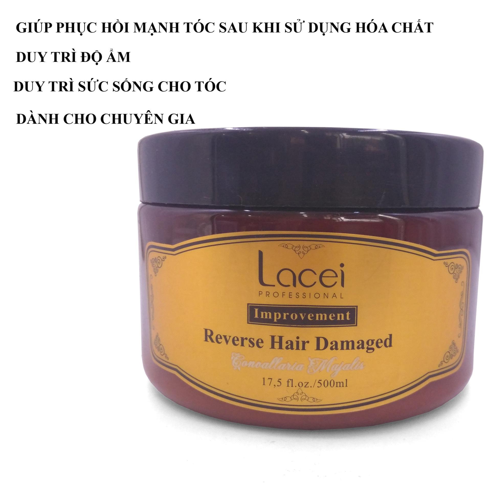 [HCM]Ủ hấp  tóc phục hồi hư tổn Lacei  500ml( tặng trùm đầu khi tắm )