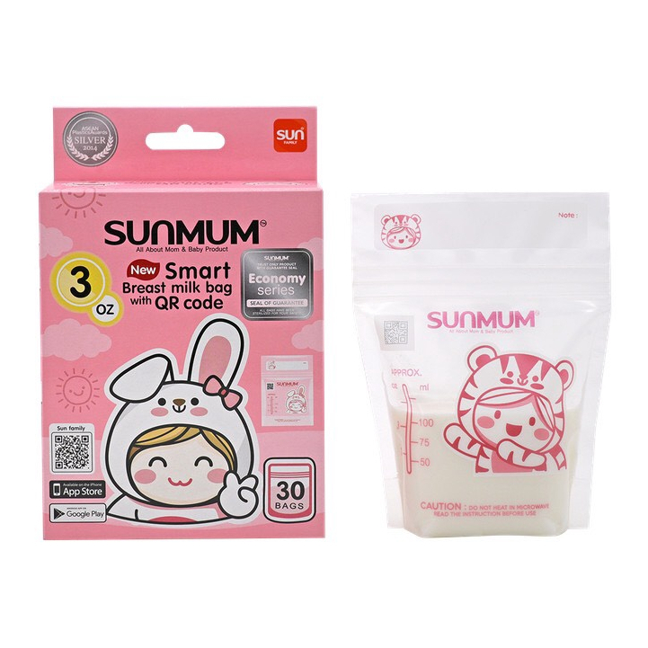 Hộp túi trữ sữa sunmum 100ml/ 150ml /250ml tiện lợi thái lan thuyshop261289